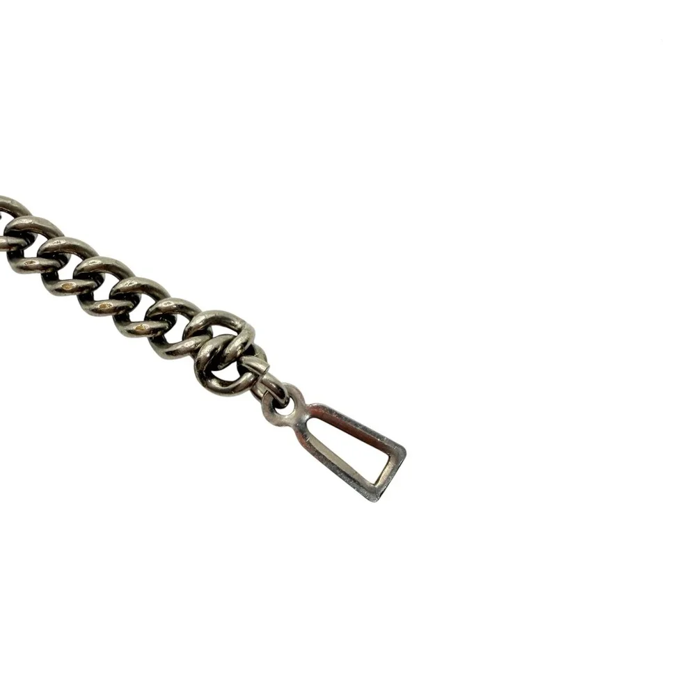 Vintage Cub Scouts BSA ID‎ Bracelet Nickel Silver Wolf Logo Curb Chain 6.5